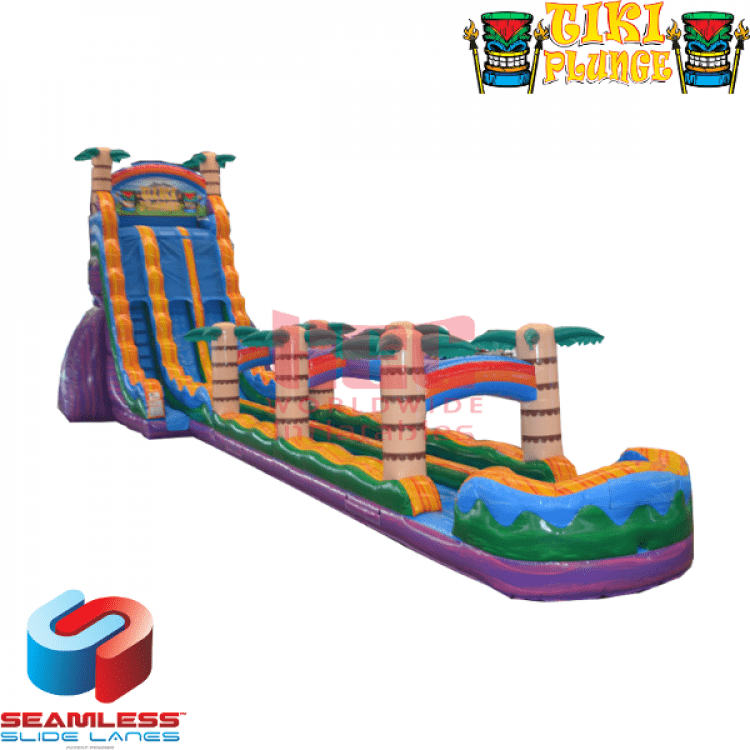 27ft Tiki Plunge Double Lane with Slip and Slide