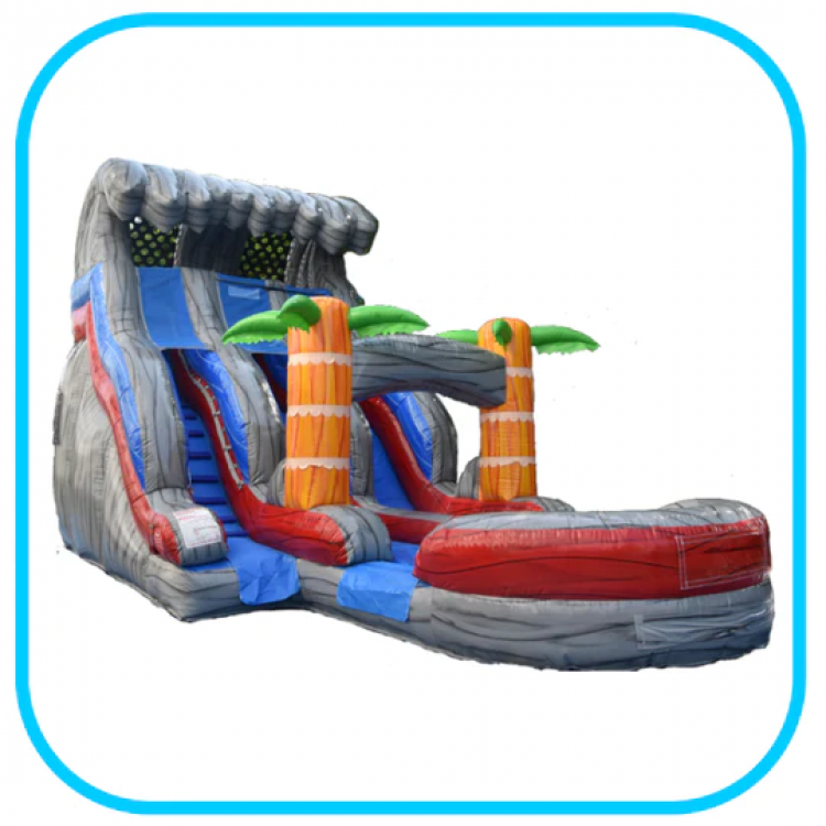 18ft Limestone Plummet Double Lane Waterslide