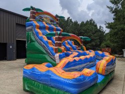 18ft Tiki Island Double Lane Waterslide