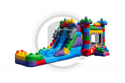 Block Party Double Lane Bounce And Waterslide